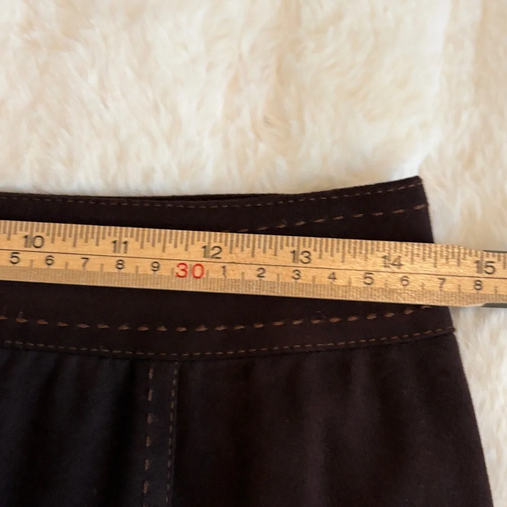 Next Chocolate Brown Suede Two-Piece Skirt Set